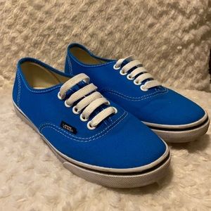 Worn once, blue Vans